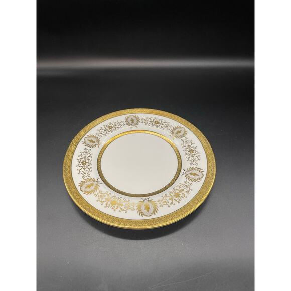 Coalport Lady Anne Bread Plate with Gold Encrusted Bands & Scrolls Bone China - Picture 3 of 6